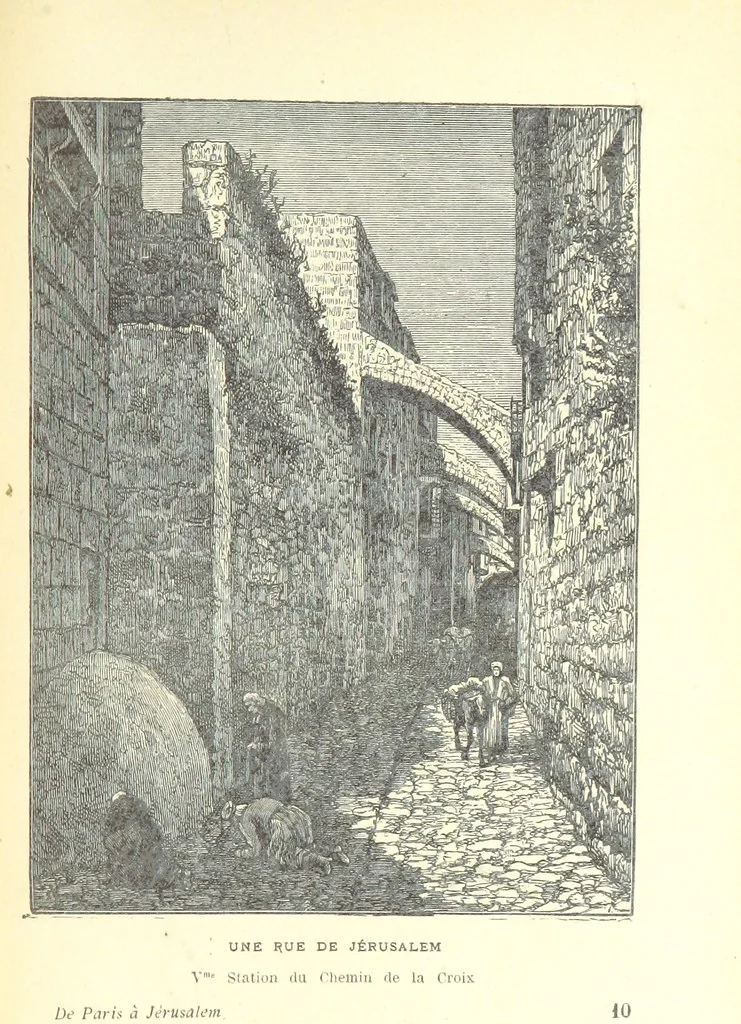 An illustration from De Paris à Jérusalem; impressions & souvenirs du VIme. Pélerinage de Pénitence, 1888, leaf 169