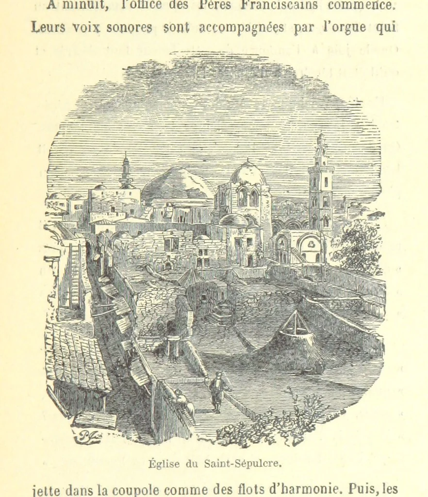 An illustration from De Paris à Jérusalem; impressions & souvenirs du VIme. Pélerinage de Pénitence, 1888, leaf 323