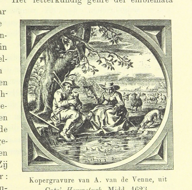 An illustration from Het Land van Rembrand. Studien over de Noordnederlandsche beschaving in de zeventiende eeuw ... Derde druk, geïllustreerd onder toezicht van J. H. W. Unger, 1898, leaf 389
