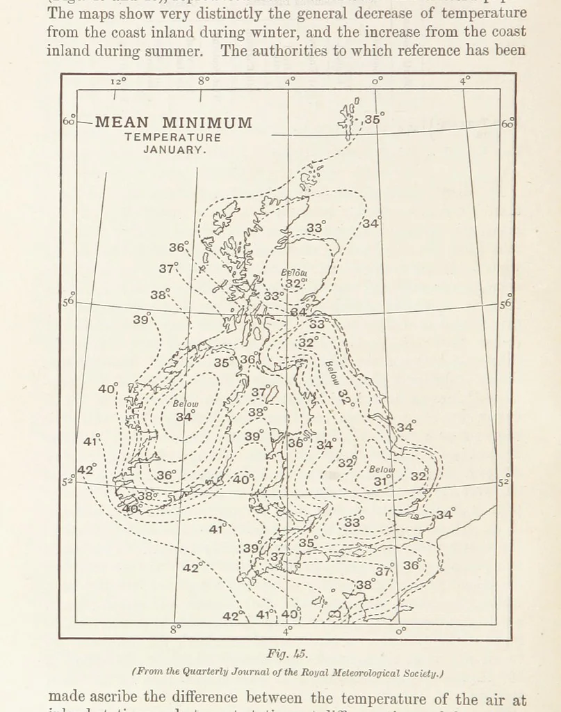 An illustration from A Class-Book of Physical Geography ... New edition, revised and largely rewritten by R. A. Gregory, 1899, leaf 110