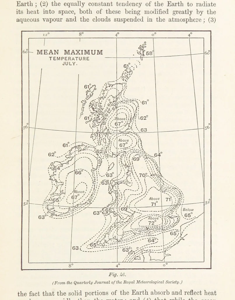 An illustration from A Class-Book of Physical Geography ... New edition, revised and largely rewritten by R. A. Gregory, 1899, leaf 111