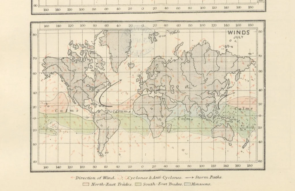 An illustration from A Class-Book of Physical Geography ... New edition, revised and largely rewritten by R. A. Gregory, 1899, leaf 117
