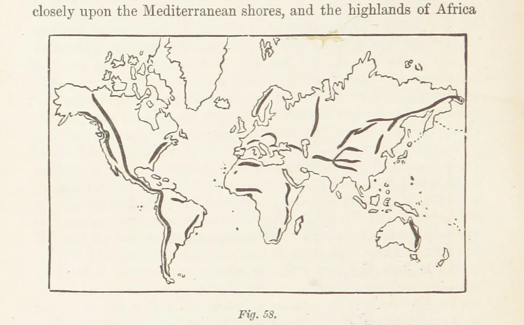 An illustration from A Class-Book of Physical Geography ... New edition, revised and largely rewritten by R. A. Gregory, 1899, leaf 170