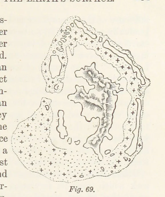 An illustration from A Class-Book of Physical Geography ... New edition, revised and largely rewritten by R. A. Gregory, 1899, leaf 211