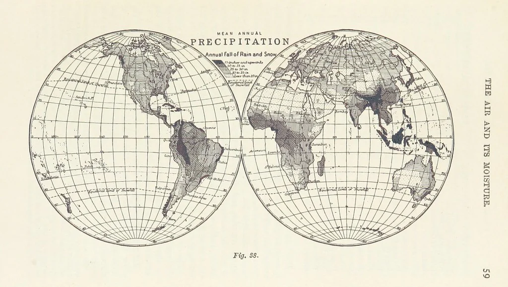 An illustration from A Class-Book of Physical Geography ... New edition, revised and largely rewritten by R. A. Gregory, 1899, leaf 77