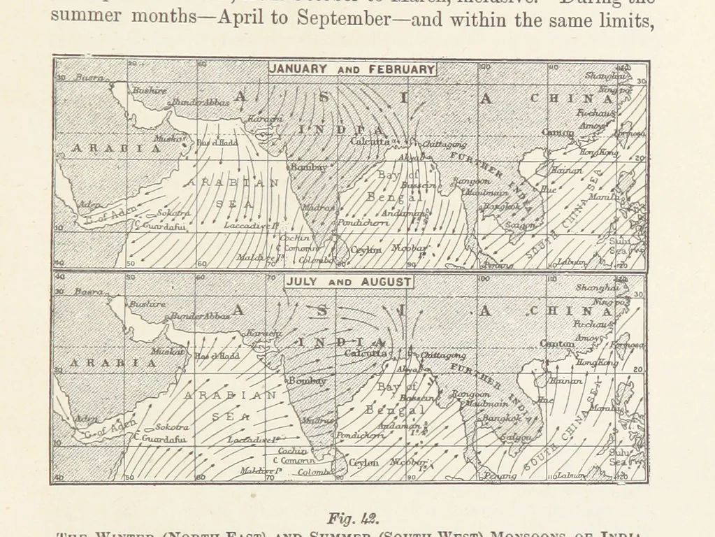 An illustration from A Class-Book of Physical Geography ... New edition, revised and largely rewritten by R. A. Gregory, 1899, leaf 91