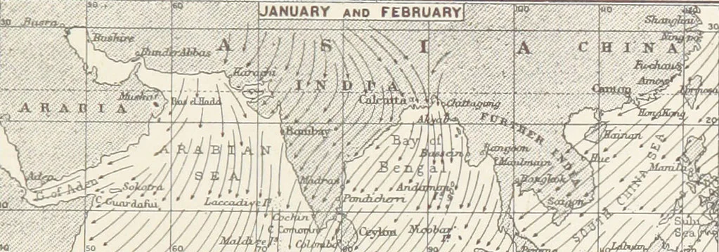 An illustration from A Class-Book of Physical Geography ... New edition, revised and largely rewritten by R. A. Gregory, 1899, leaf 91
