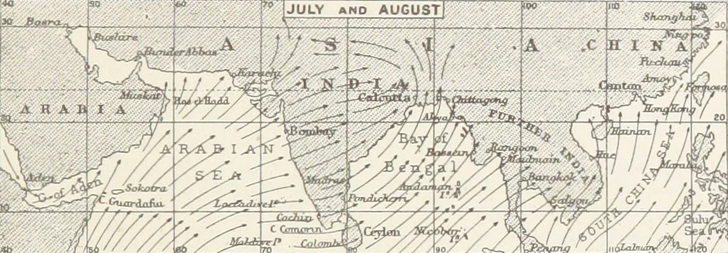 An illustration from A Class-Book of Physical Geography ... New edition, revised and largely rewritten by R. A. Gregory, 1899, leaf 91