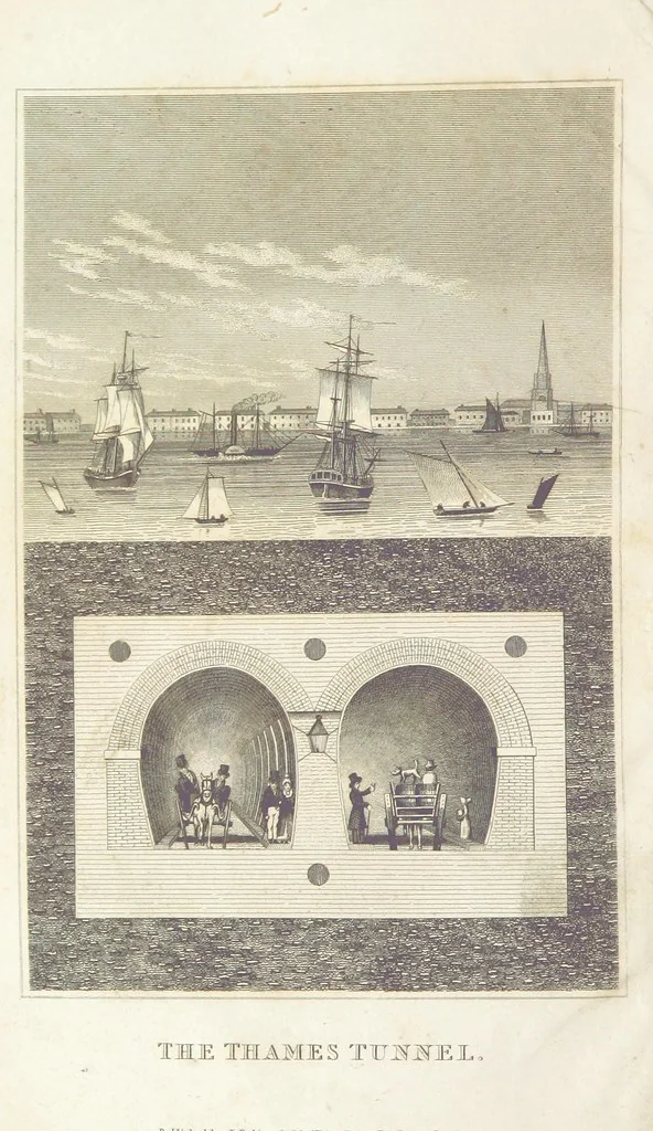 An illustration from London; being an accurate history and description of the British metropolis.] Circuit of London. (London. Westminster and Southwark.) [With maps and plates, 1825, leaf 12