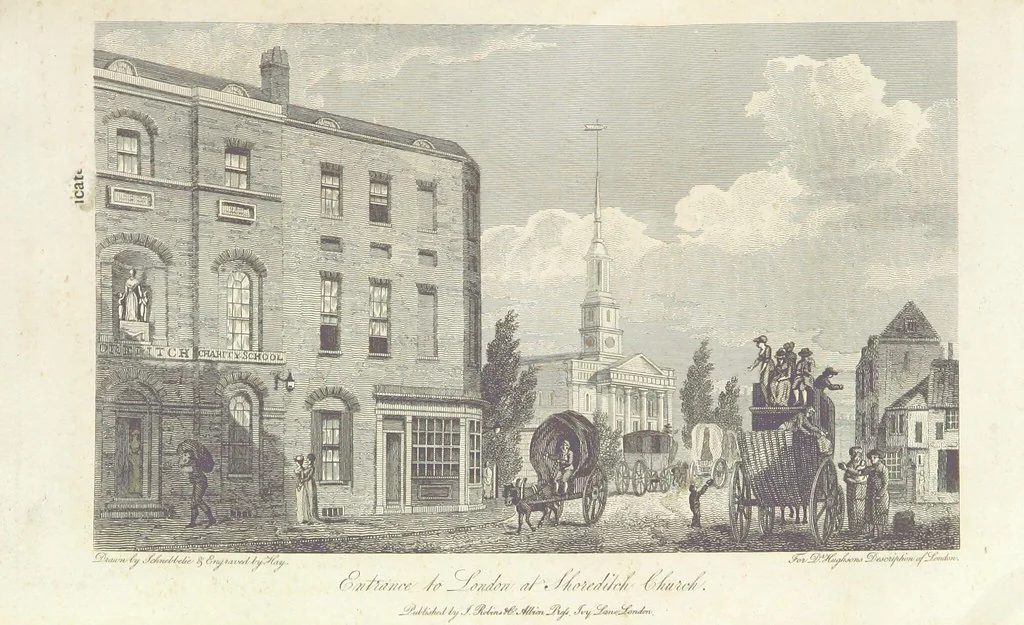 An illustration from London; being an accurate history and description of the British metropolis.] Circuit of London. (London. Westminster and Southwark.) [With maps and plates, 1825, leaf 526