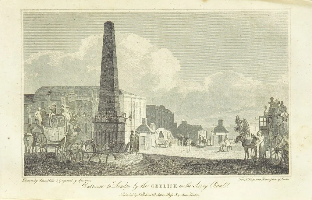 An illustration from London; being an accurate history and description of the British metropolis.] Circuit of London. (London. Westminster and Southwark.) [With maps and plates, 1825, leaf 619