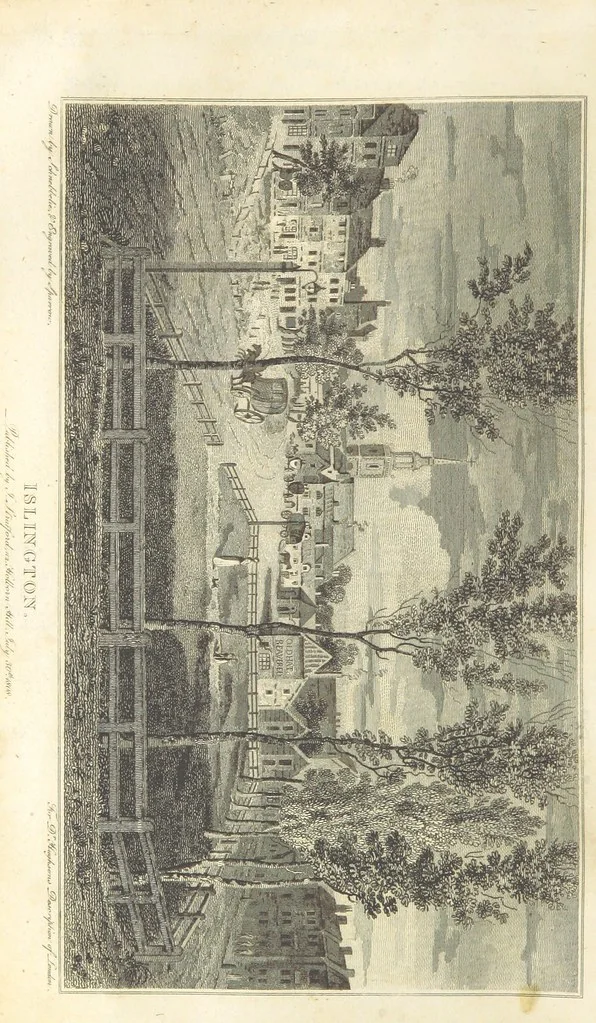 An illustration from London; being an accurate history and description of the British metropolis.] Circuit of London. (London. Westminster and Southwark.) [With maps and plates, 1825, leaf 426
