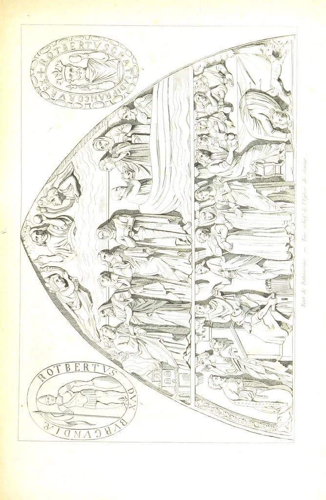 An illustration from France historique et monumentale. Histoire générale de la France, depuis les temps les plus reculés jusqu'à nos jours, illustrée et expliquée par les monuments de toutes les époques, etc, 1836, leaf 449