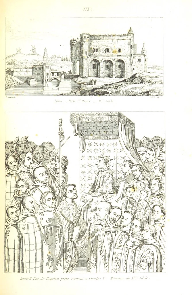 An illustration from France historique et monumentale. Histoire générale de la France, depuis les temps les plus reculés jusqu'à nos jours, illustrée et expliquée par les monuments de toutes les époques, etc, 1836, leaf 577