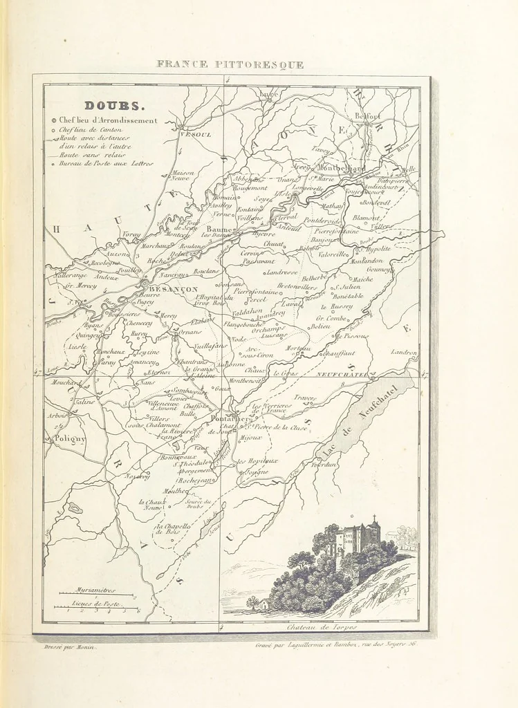 An illustration from France pittoresque, ou description ... des départements et colonies de la France ... pur A. H, 1838, leaf 345