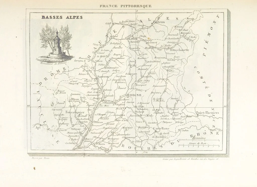 An illustration from France pittoresque, ou description ... des départements et colonies de la France ... pur A. H, 1838, leaf 473