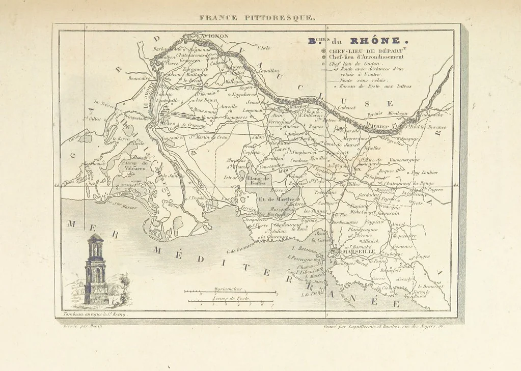 An illustration from France pittoresque, ou description ... des départements et colonies de la France ... pur A. H, 1838, leaf 543