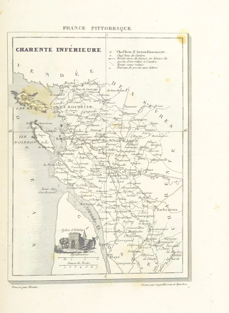 An illustration from France pittoresque, ou description ... des départements et colonies de la France ... pur A. H, 1838, leaf 577