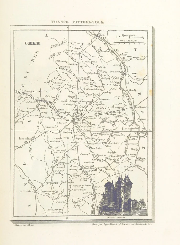 An illustration from France pittoresque, ou description ... des départements et colonies de la France ... pur A. H, 1838, leaf 585
