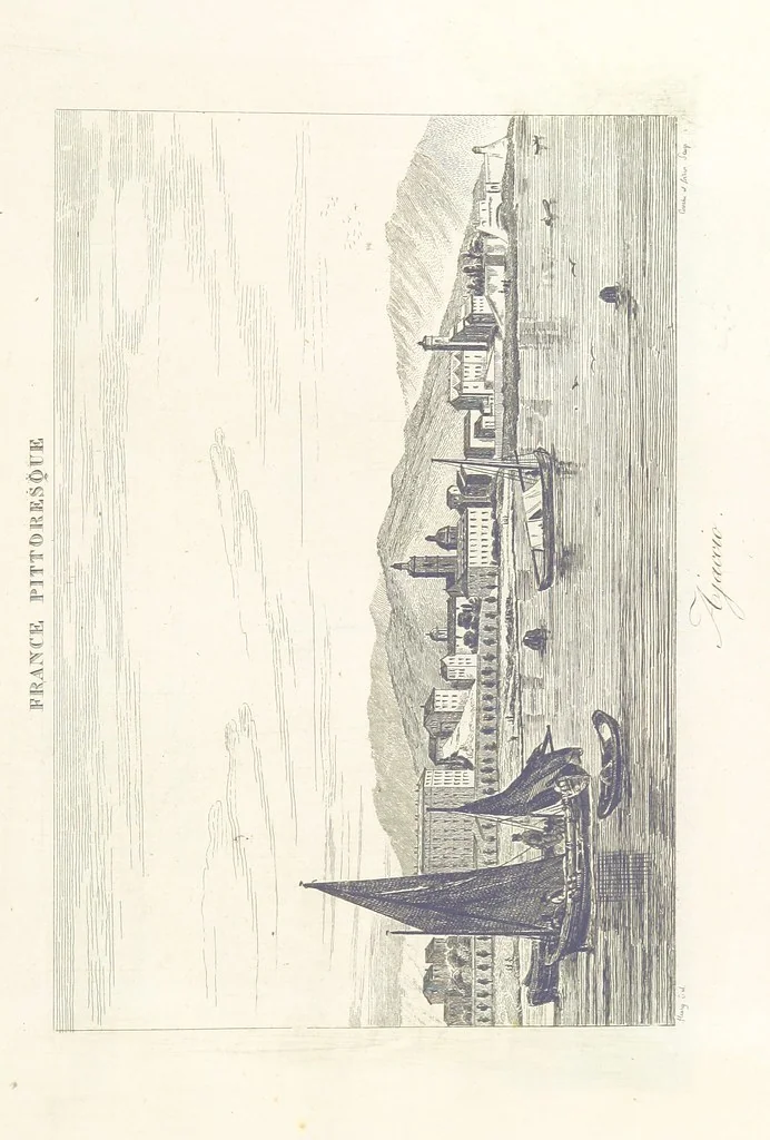 An illustration from France pittoresque, ou description ... des départements et colonies de la France ... pur A. H, 1838, leaf 607