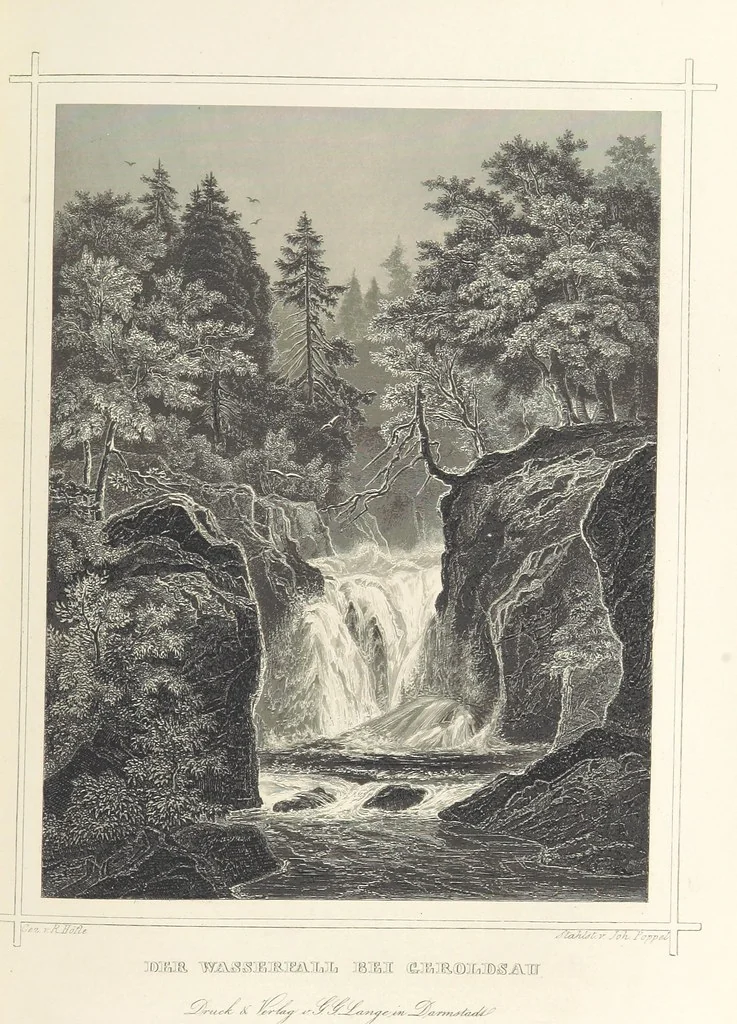 An illustration from Das Grossherzogthum Baden in malerischen Original-Ansichten. In Stahl gest. von J. Poppel und andern Begleitet von einem historischtopographischen Text von Dr. E. H, 1860, leaf 335