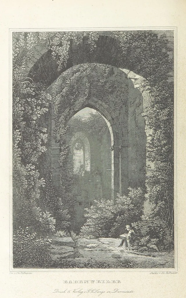 An illustration from Das Grossherzogthum Baden in malerischen Original-Ansichten. In Stahl gest. von J. Poppel und andern Begleitet von einem historischtopographischen Text von Dr. E. H, 1860, leaf 480