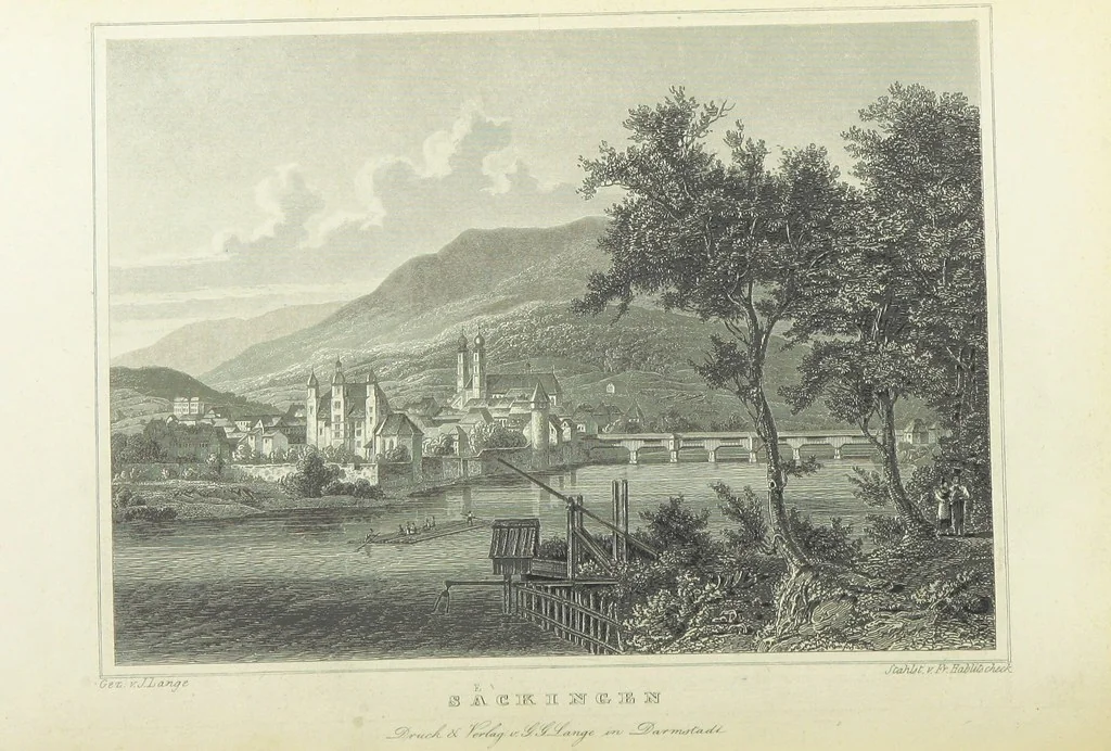 An illustration from Das Grossherzogthum Baden in malerischen Original-Ansichten. In Stahl gest. von J. Poppel und andern Begleitet von einem historischtopographischen Text von Dr. E. H, 1860, leaf 514
