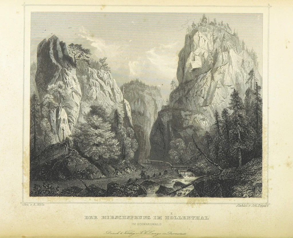 An illustration from Das Grossherzogthum Baden in malerischen Original-Ansichten. In Stahl gest. von J. Poppel und andern Begleitet von einem historischtopographischen Text von Dr. E. H, 1860, leaf 550