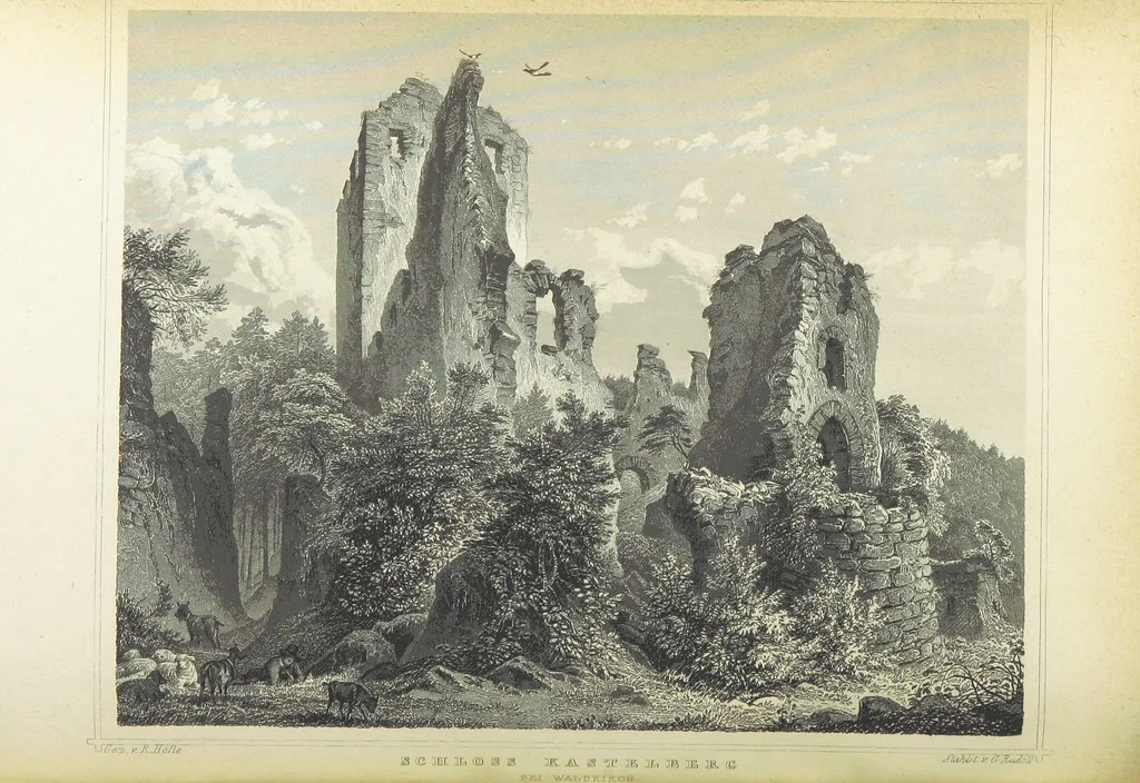 An illustration from Das Grossherzogthum Baden in malerischen Original-Ansichten. In Stahl gest. von J. Poppel und andern Begleitet von einem historischtopographischen Text von Dr. E. H, 1860, leaf 582