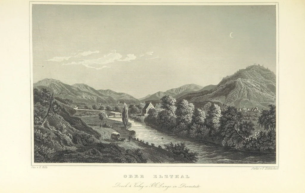 An illustration from Das Grossherzogthum Baden in malerischen Original-Ansichten. In Stahl gest. von J. Poppel und andern Begleitet von einem historischtopographischen Text von Dr. E. H, 1860, leaf 587