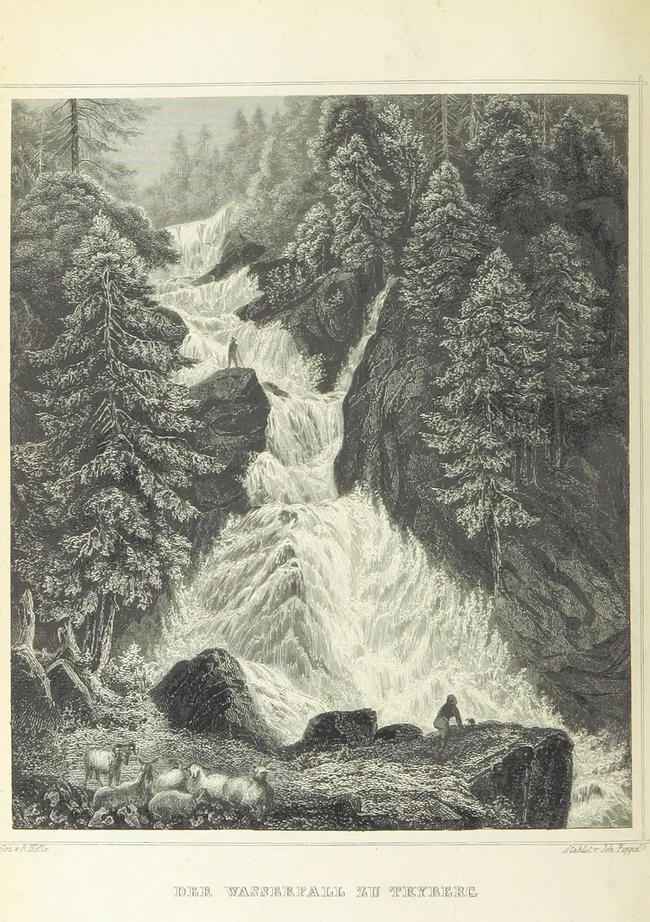 An illustration from Das Grossherzogthum Baden in malerischen Original-Ansichten. In Stahl gest. von J. Poppel und andern Begleitet von einem historischtopographischen Text von Dr. E. H, 1860, leaf 594