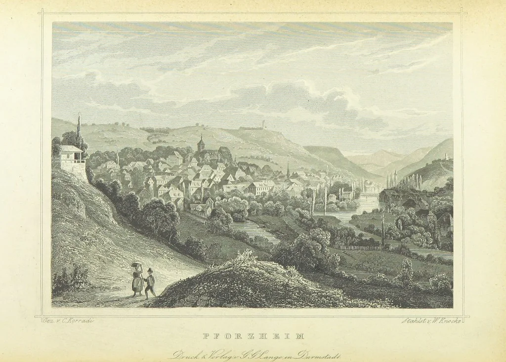 An illustration from Das Grossherzogthum Baden in malerischen Original-Ansichten. In Stahl gest. von J. Poppel und andern Begleitet von einem historischtopographischen Text von Dr. E. H, 1860, leaf 634