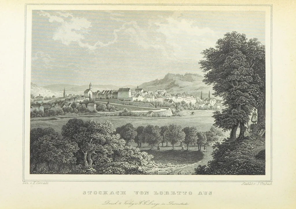 An illustration from Das Grossherzogthum Baden in malerischen Original-Ansichten. In Stahl gest. von J. Poppel und andern Begleitet von einem historischtopographischen Text von Dr. E. H, 1860, leaf 696