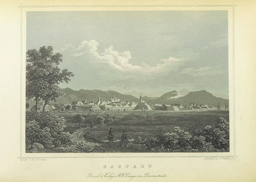 An illustration from Das Grossherzogthum Baden in malerischen Original-Ansichten. In Stahl gest. von J. Poppel und andern Begleitet von einem historischtopographischen Text von Dr. E. H, 1860, leaf 820