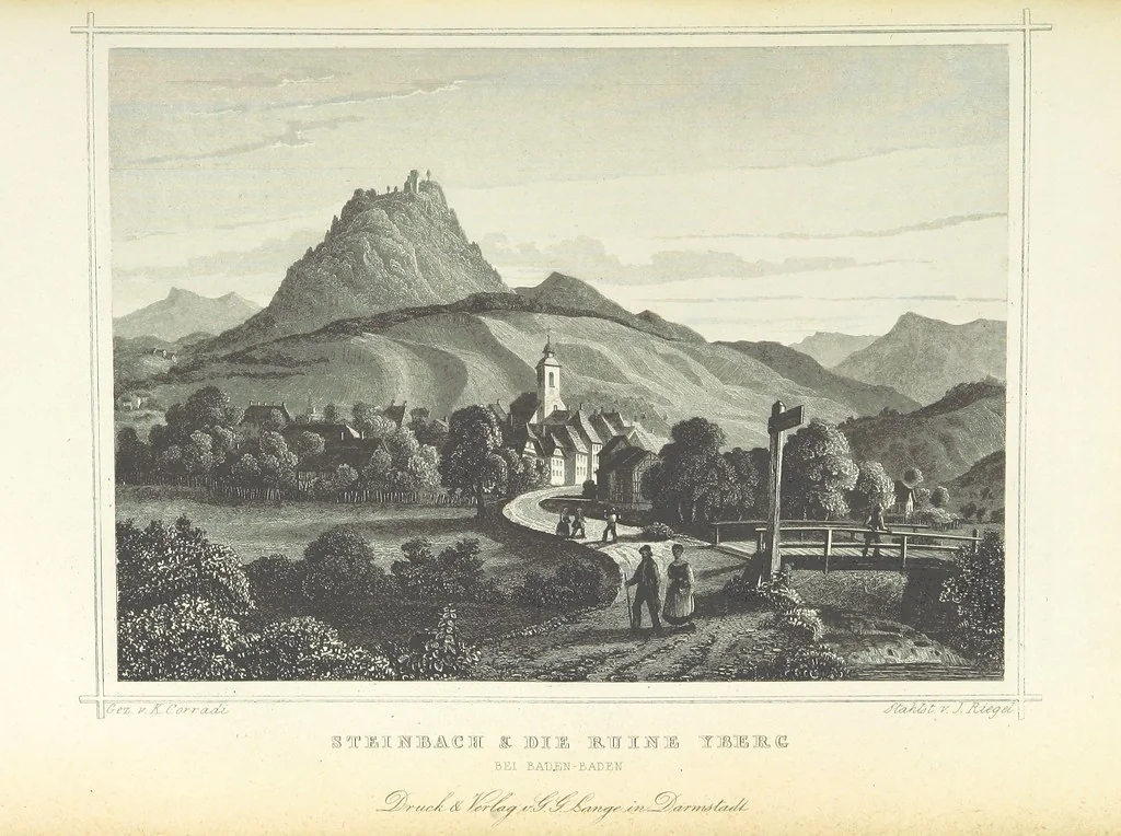 An illustration from Das Grossherzogthum Baden in malerischen Original-Ansichten. In Stahl gest. von J. Poppel und andern Begleitet von einem historischtopographischen Text von Dr. E. H, 1860, leaf 823