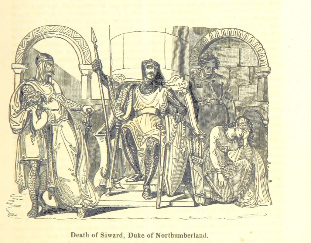 An illustration from The History of England; from the invasion of Julius Caesar to the Revolution in 1688: by D. Hume ... With a continuation, from that period to the death of George the Second, by Tobias Smollett ... and Chronological Records to the coronation of his present Majesty, George the Fourth, by John Burke ... With numerous engravings. (Historical Questions comprising a series of studies upon the most important passages in Dolby's Universal Histories; commencing with Hume and Smollet's History of England. By Robert Horner.), 1825, leaf 117