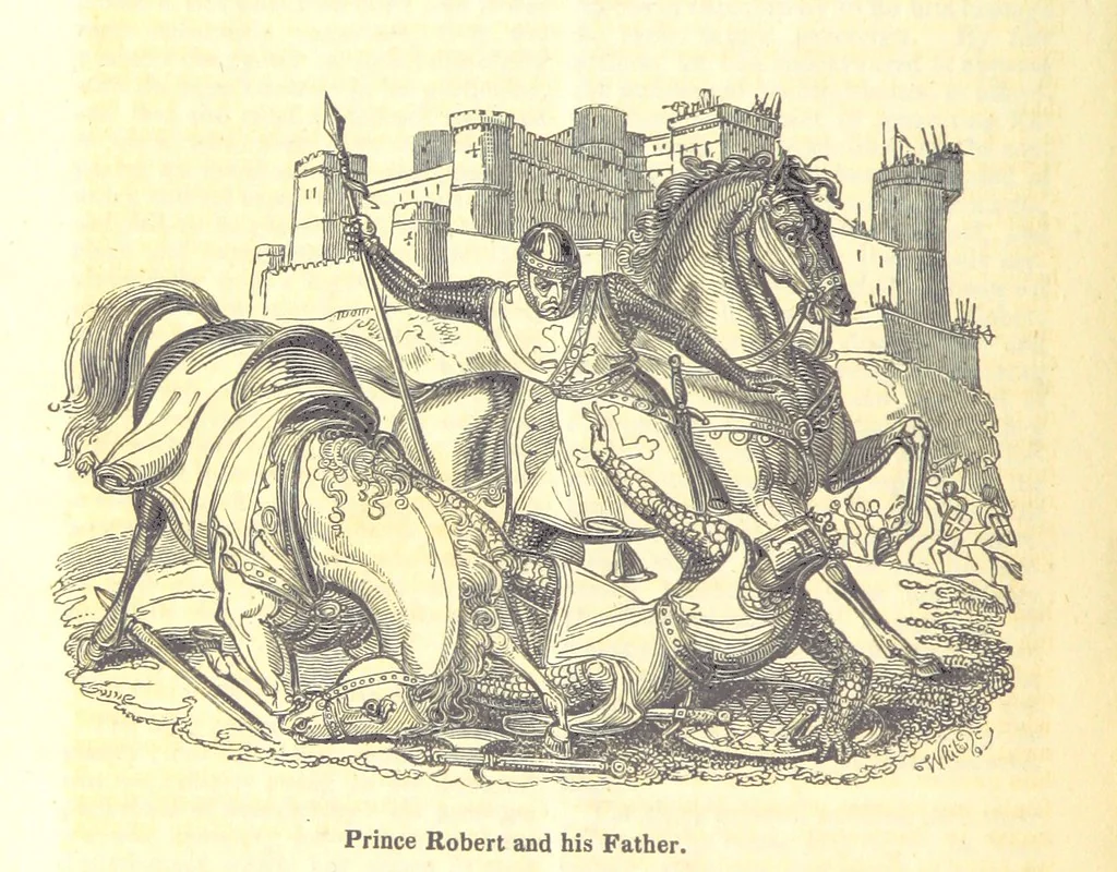 An illustration from The History of England; from the invasion of Julius Caesar to the Revolution in 1688: by D. Hume ... With a continuation, from that period to the death of George the Second, by Tobias Smollett ... and Chronological Records to the coronation of his present Majesty, George the Fourth, by John Burke ... With numerous engravings. (Historical Questions comprising a series of studies upon the most important passages in Dolby's Universal Histories; commencing with Hume and Smollet's History of England. By Robert Horner.), 1825, leaf 166
