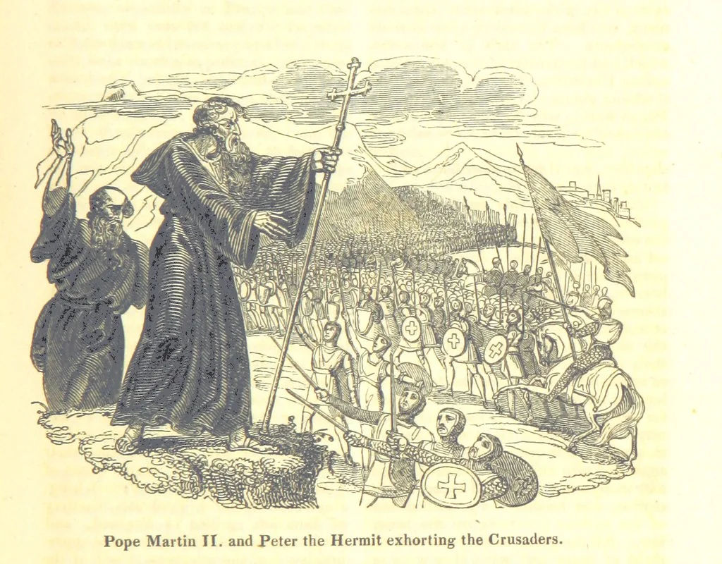 An illustration from The History of England; from the invasion of Julius Caesar to the Revolution in 1688: by D. Hume ... With a continuation, from that period to the death of George the Second, by Tobias Smollett ... and Chronological Records to the coronation of his present Majesty, George the Fourth, by John Burke ... With numerous engravings. (Historical Questions comprising a series of studies upon the most important passages in Dolby's Universal Histories; commencing with Hume and Smollet's History of England. By Robert Horner.), 1825, leaf 177