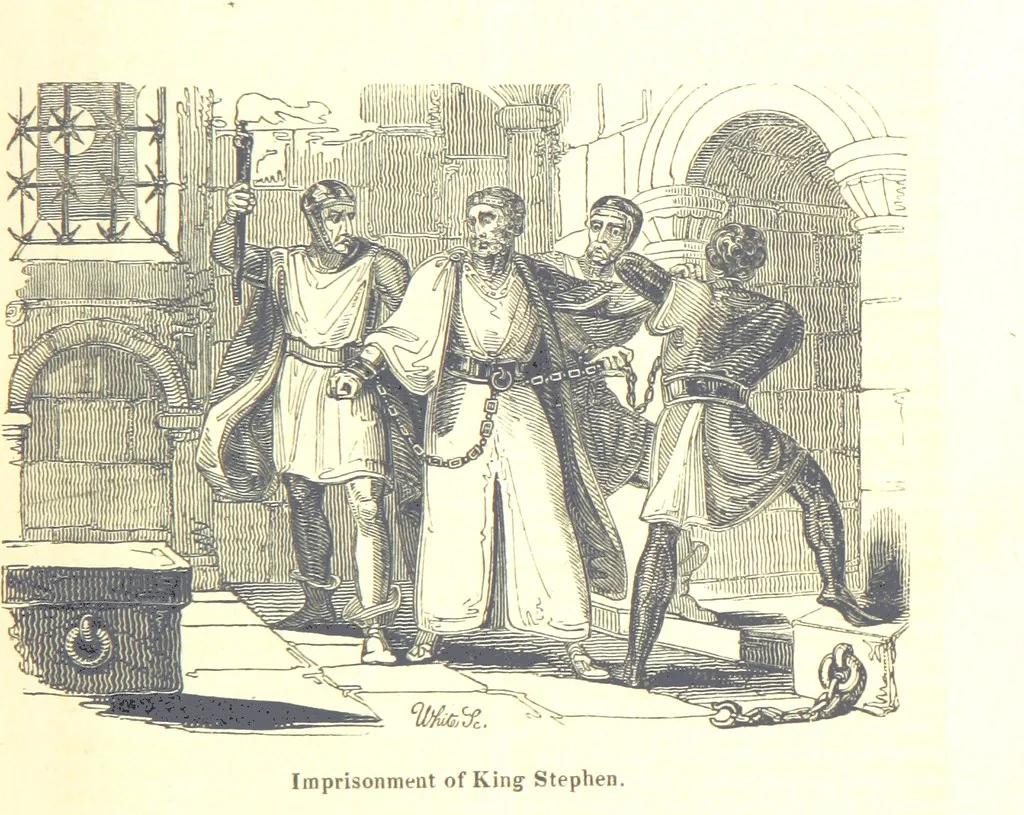 An illustration from The History of England; from the invasion of Julius Caesar to the Revolution in 1688: by D. Hume ... With a continuation, from that period to the death of George the Second, by Tobias Smollett ... and Chronological Records to the coronation of his present Majesty, George the Fourth, by John Burke ... With numerous engravings. (Historical Questions comprising a series of studies upon the most important passages in Dolby's Universal Histories; commencing with Hume and Smollet's History of England. By Robert Horner.), 1825, leaf 209