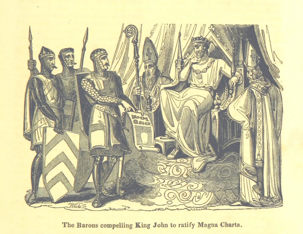 An illustration from The History of England; from the invasion of Julius Caesar to the Revolution in 1688: by D. Hume ... With a continuation, from that period to the death of George the Second, by Tobias Smollett ... and Chronological Records to the coronation of his present Majesty, George the Fourth, by John Burke ... With numerous engravings. (Historical Questions comprising a series of studies upon the most important passages in Dolby's Universal Histories; commencing with Hume and Smollet's History of England. By Robert Horner.), 1825, leaf 309