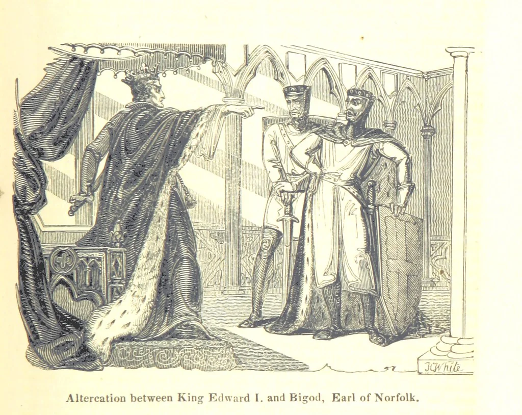 An illustration from The History of England; from the invasion of Julius Caesar to the Revolution in 1688: by D. Hume ... With a continuation, from that period to the death of George the Second, by Tobias Smollett ... and Chronological Records to the coronation of his present Majesty, George the Fourth, by John Burke ... With numerous engravings. (Historical Questions comprising a series of studies upon the most important passages in Dolby's Universal Histories; commencing with Hume and Smollet's History of England. By Robert Horner.), 1825, leaf 407