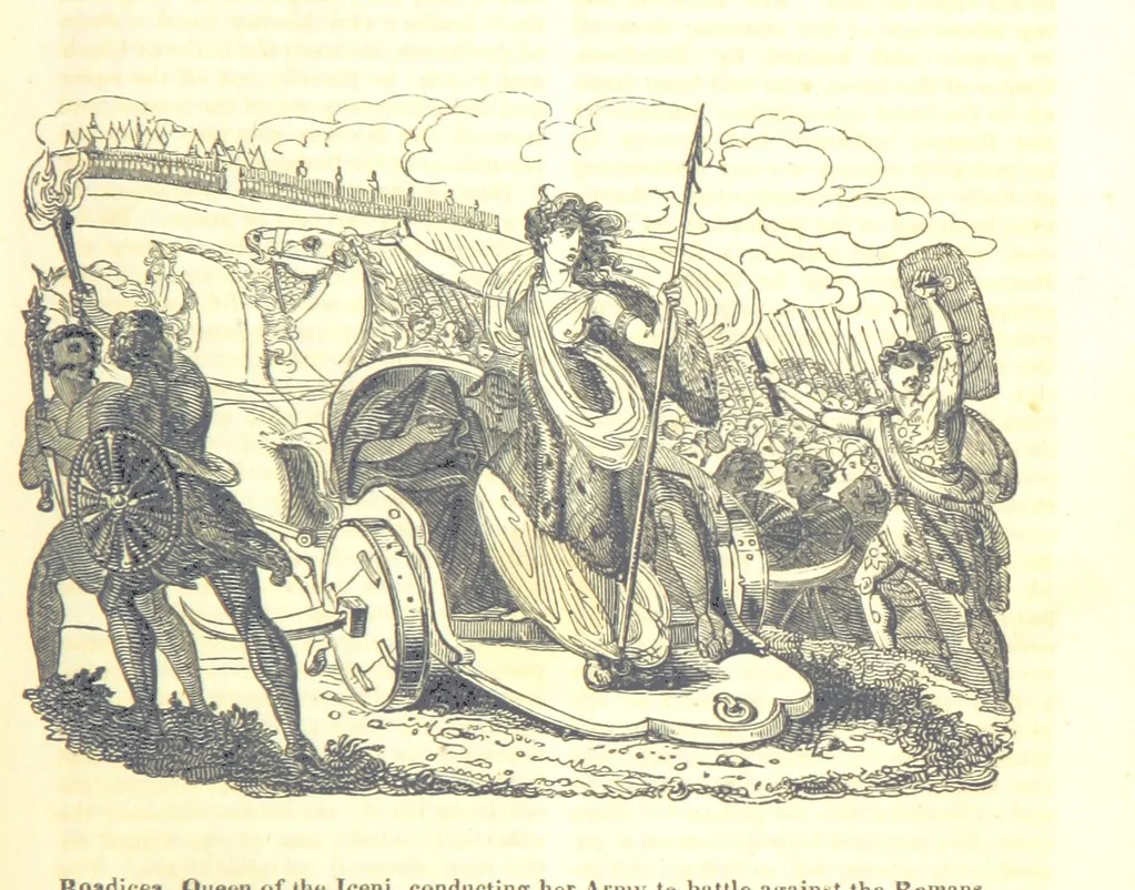 An illustration from The History of England; from the invasion of Julius Caesar to the Revolution in 1688: by D. Hume ... With a continuation, from that period to the death of George the Second, by Tobias Smollett ... and Chronological Records to the coronation of his present Majesty, George the Fourth, by John Burke ... With numerous engravings. (Historical Questions comprising a series of studies upon the most important passages in Dolby's Universal Histories; commencing with Hume and Smollet's History of England. By Robert Horner.), 1825, leaf 41