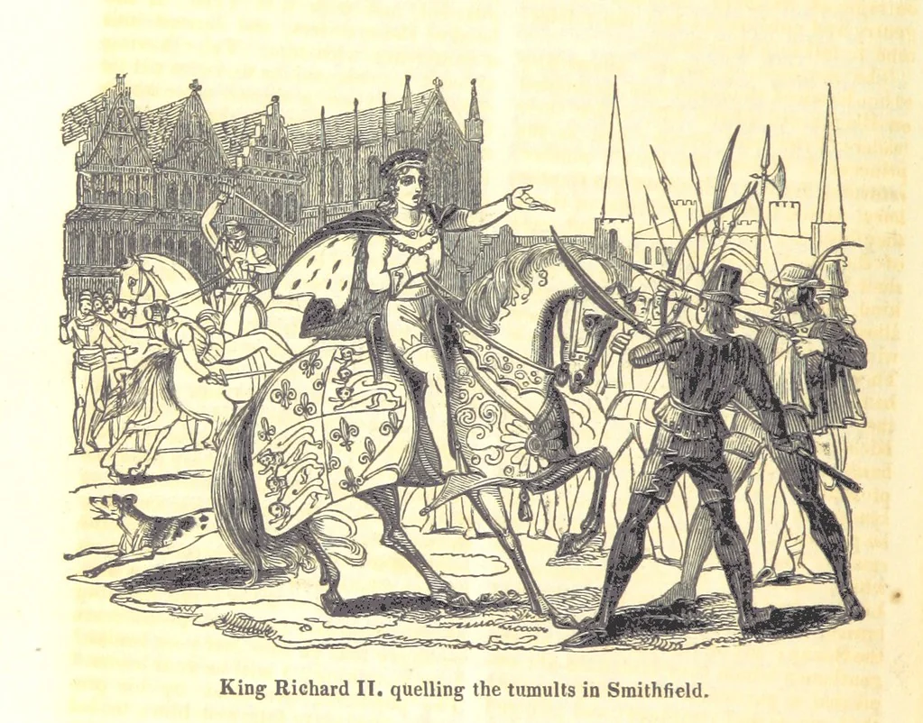 An illustration from The History of England; from the invasion of Julius Caesar to the Revolution in 1688: by D. Hume ... With a continuation, from that period to the death of George the Second, by Tobias Smollett ... and Chronological Records to the coronation of his present Majesty, George the Fourth, by John Burke ... With numerous engravings. (Historical Questions comprising a series of studies upon the most important passages in Dolby's Universal Histories; commencing with Hume and Smollet's History of England. By Robert Horner.), 1825, leaf 512