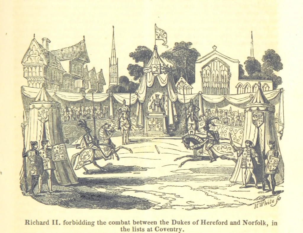 An illustration from The History of England; from the invasion of Julius Caesar to the Revolution in 1688: by D. Hume ... With a continuation, from that period to the death of George the Second, by Tobias Smollett ... and Chronological Records to the coronation of his present Majesty, George the Fourth, by John Burke ... With numerous engravings. (Historical Questions comprising a series of studies upon the most important passages in Dolby's Universal Histories; commencing with Hume and Smollet's History of England. By Robert Horner.), 1825, leaf 525