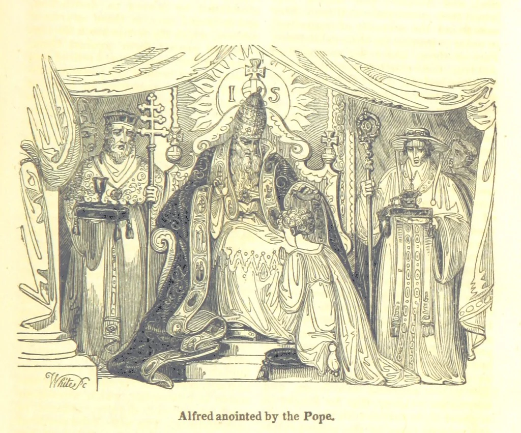 An illustration from The History of England; from the invasion of Julius Caesar to the Revolution in 1688: by D. Hume ... With a continuation, from that period to the death of George the Second, by Tobias Smollett ... and Chronological Records to the coronation of his present Majesty, George the Fourth, by John Burke ... With numerous engravings. (Historical Questions comprising a series of studies upon the most important passages in Dolby's Universal Histories; commencing with Hume and Smollet's History of England. By Robert Horner.), 1825, leaf 73
