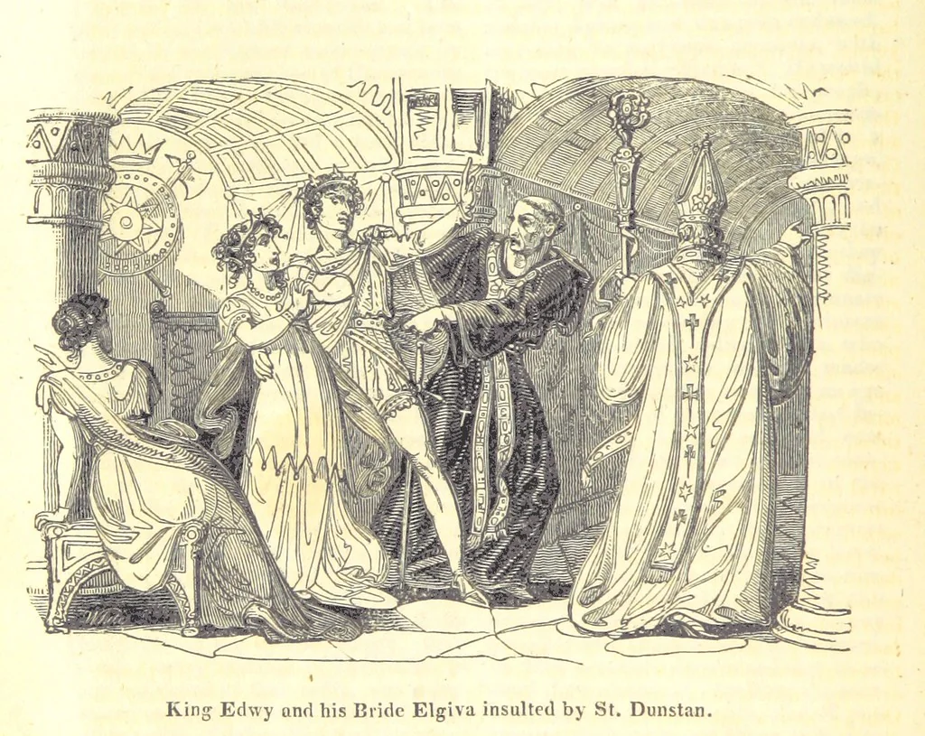 An illustration from The History of England; from the invasion of Julius Caesar to the Revolution in 1688: by D. Hume ... With a continuation, from that period to the death of George the Second, by Tobias Smollett ... and Chronological Records to the coronation of his present Majesty, George the Fourth, by John Burke ... With numerous engravings. (Historical Questions comprising a series of studies upon the most important passages in Dolby's Universal Histories; commencing with Hume and Smollet's History of England. By Robert Horner.), 1825, leaf 92