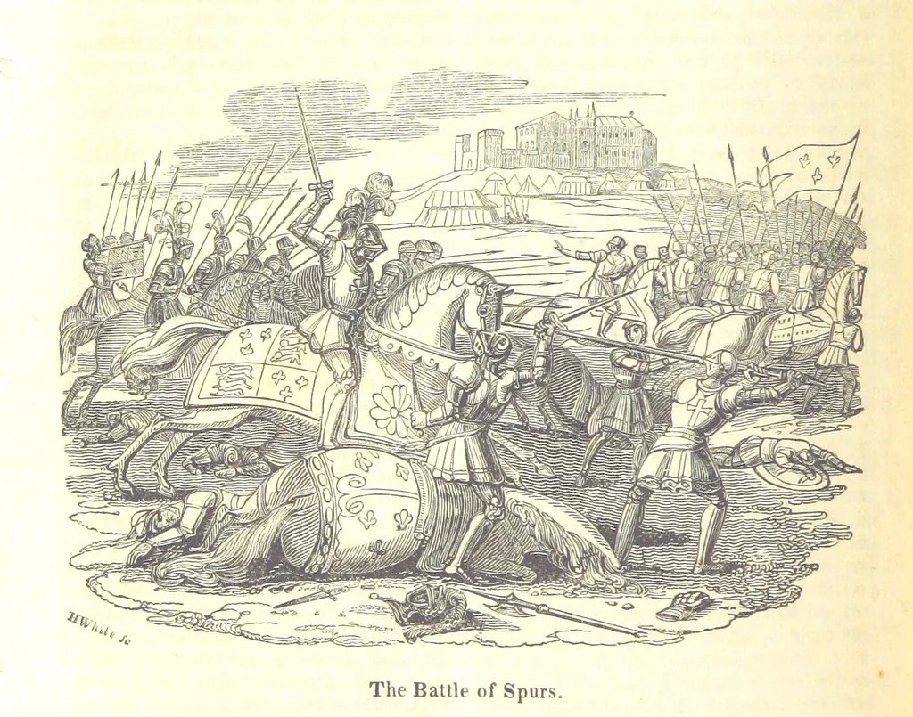 An illustration from The History of England; from the invasion of Julius Caesar to the Revolution in 1688: by D. Hume ... With a continuation, from that period to the death of George the Second, by Tobias Smollett ... and Chronological Records to the coronation of his present Majesty, George the Fourth, by John Burke ... With numerous engravings. (Historical Questions comprising a series of studies upon the most important passages in Dolby's Universal Histories; commencing with Hume and Smollet's History of England. By Robert Horner.), 1825, leaf 158
