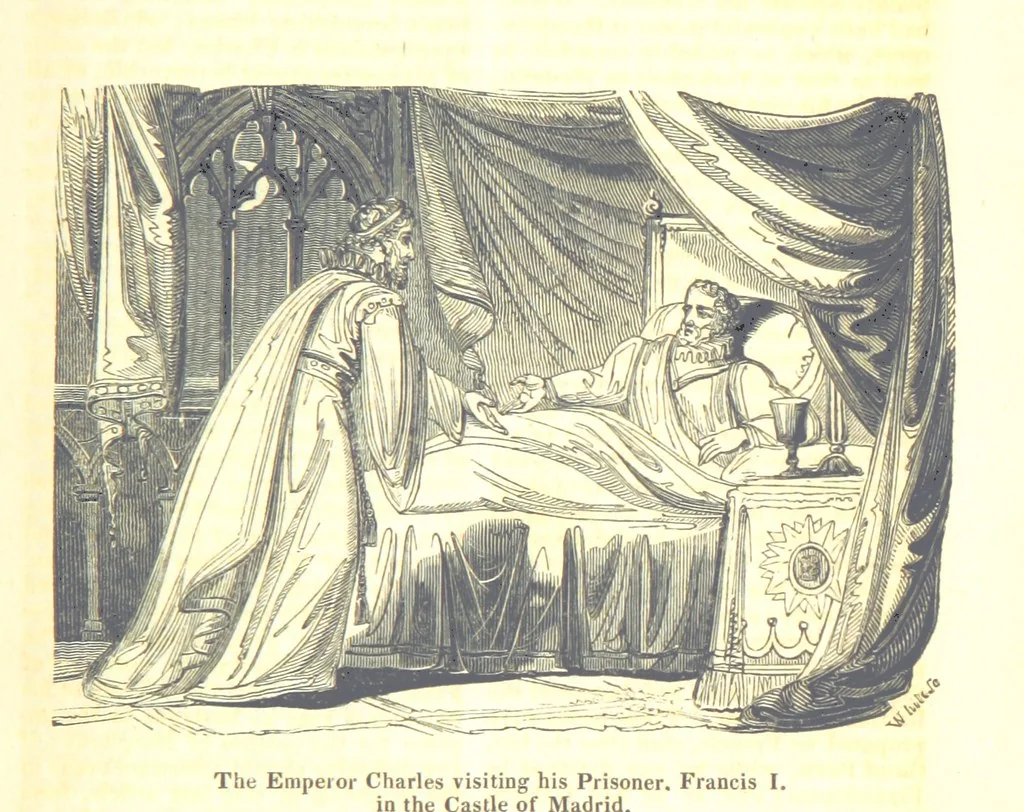 An illustration from The History of England; from the invasion of Julius Caesar to the Revolution in 1688: by D. Hume ... With a continuation, from that period to the death of George the Second, by Tobias Smollett ... and Chronological Records to the coronation of his present Majesty, George the Fourth, by John Burke ... With numerous engravings. (Historical Questions comprising a series of studies upon the most important passages in Dolby's Universal Histories; commencing with Hume and Smollet's History of England. By Robert Horner.), 1825, leaf 181