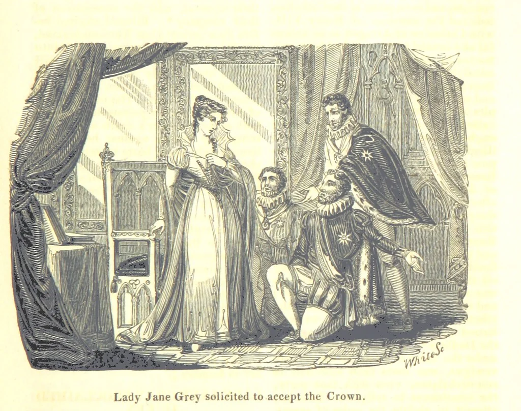 An illustration from The History of England; from the invasion of Julius Caesar to the Revolution in 1688: by D. Hume ... With a continuation, from that period to the death of George the Second, by Tobias Smollett ... and Chronological Records to the coronation of his present Majesty, George the Fourth, by John Burke ... With numerous engravings. (Historical Questions comprising a series of studies upon the most important passages in Dolby's Universal Histories; commencing with Hume and Smollet's History of England. By Robert Horner.), 1825, leaf 315