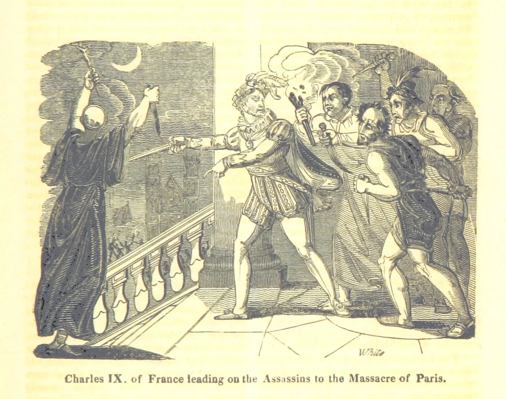 An illustration from The History of England; from the invasion of Julius Caesar to the Revolution in 1688: by D. Hume ... With a continuation, from that period to the death of George the Second, by Tobias Smollett ... and Chronological Records to the coronation of his present Majesty, George the Fourth, by John Burke ... With numerous engravings. (Historical Questions comprising a series of studies upon the most important passages in Dolby's Universal Histories; commencing with Hume and Smollet's History of England. By Robert Horner.), 1825, leaf 441